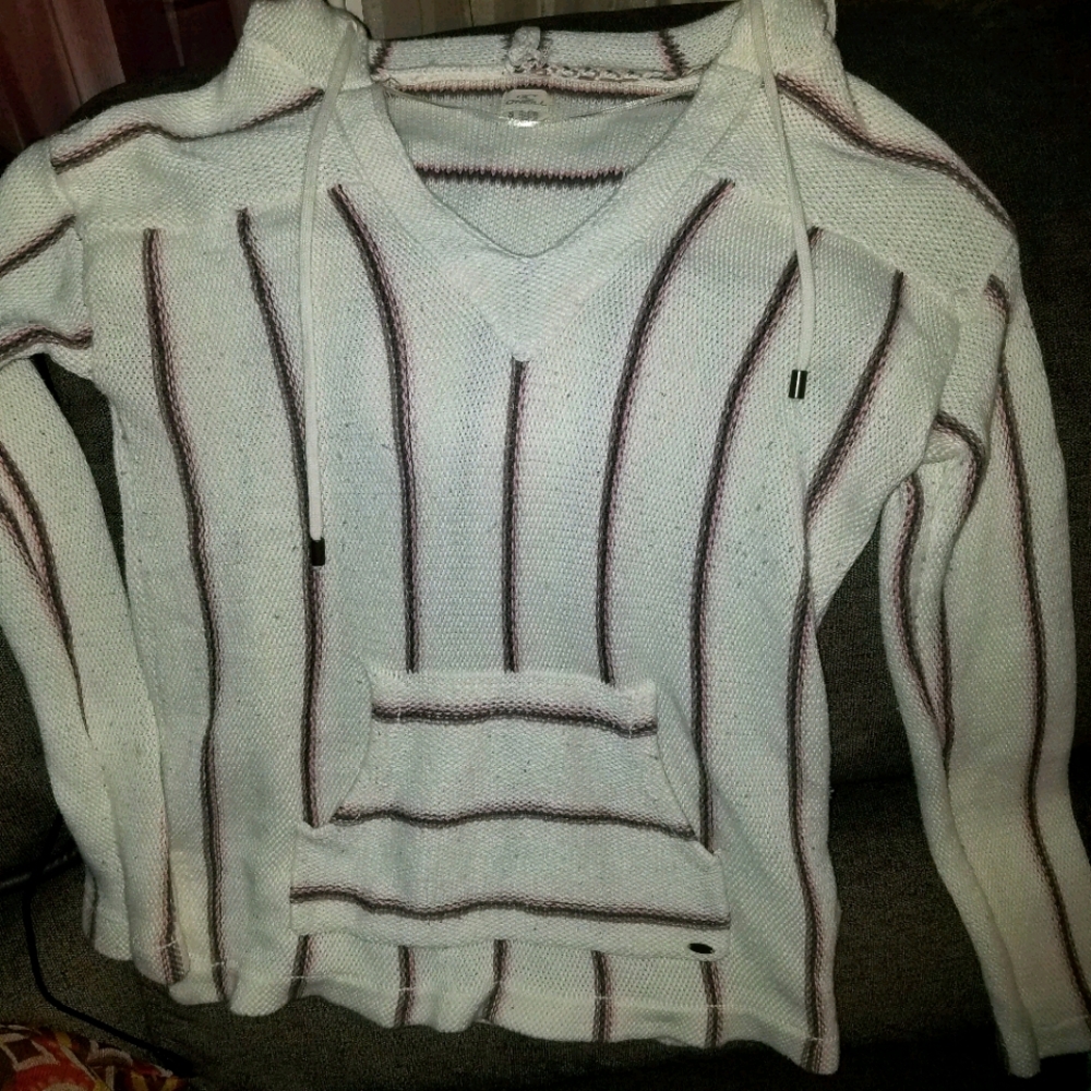 Oneill hooded sweater white, pink and gray